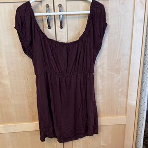 Eight Sixty Scoop Neck Blouse - Dark Purple